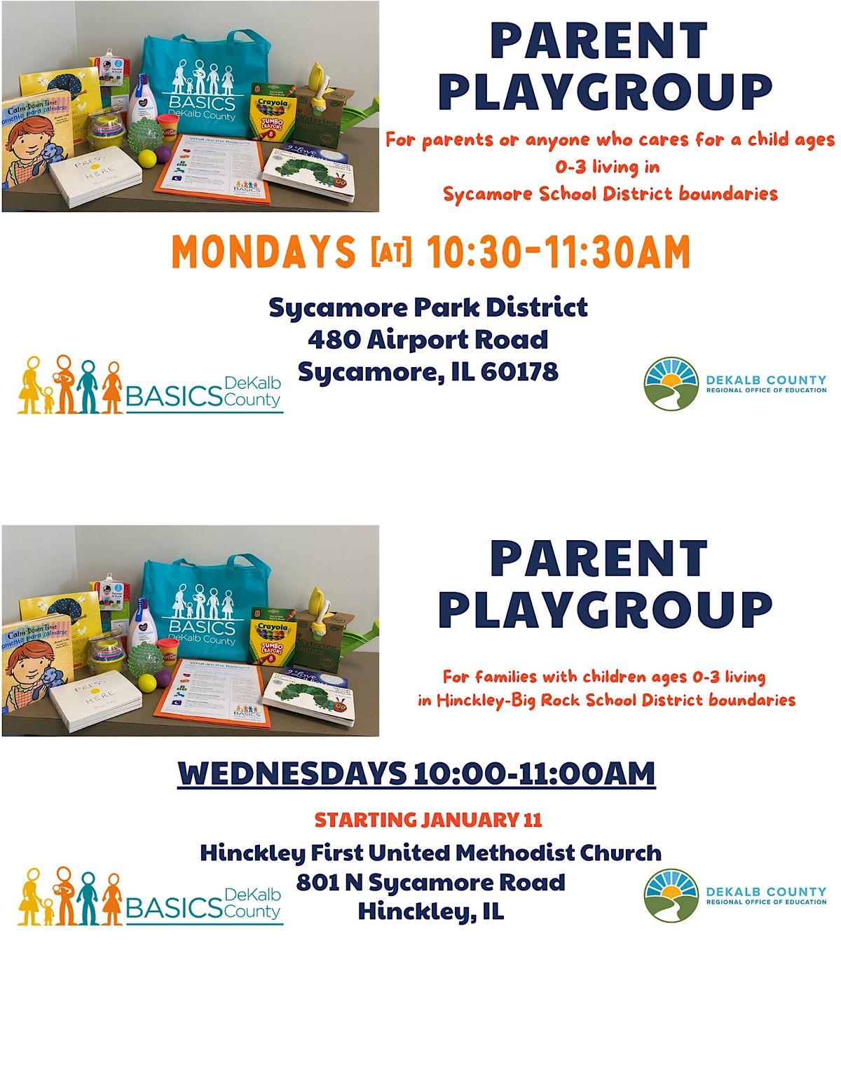 Monday Parent Playgroup Sycamore