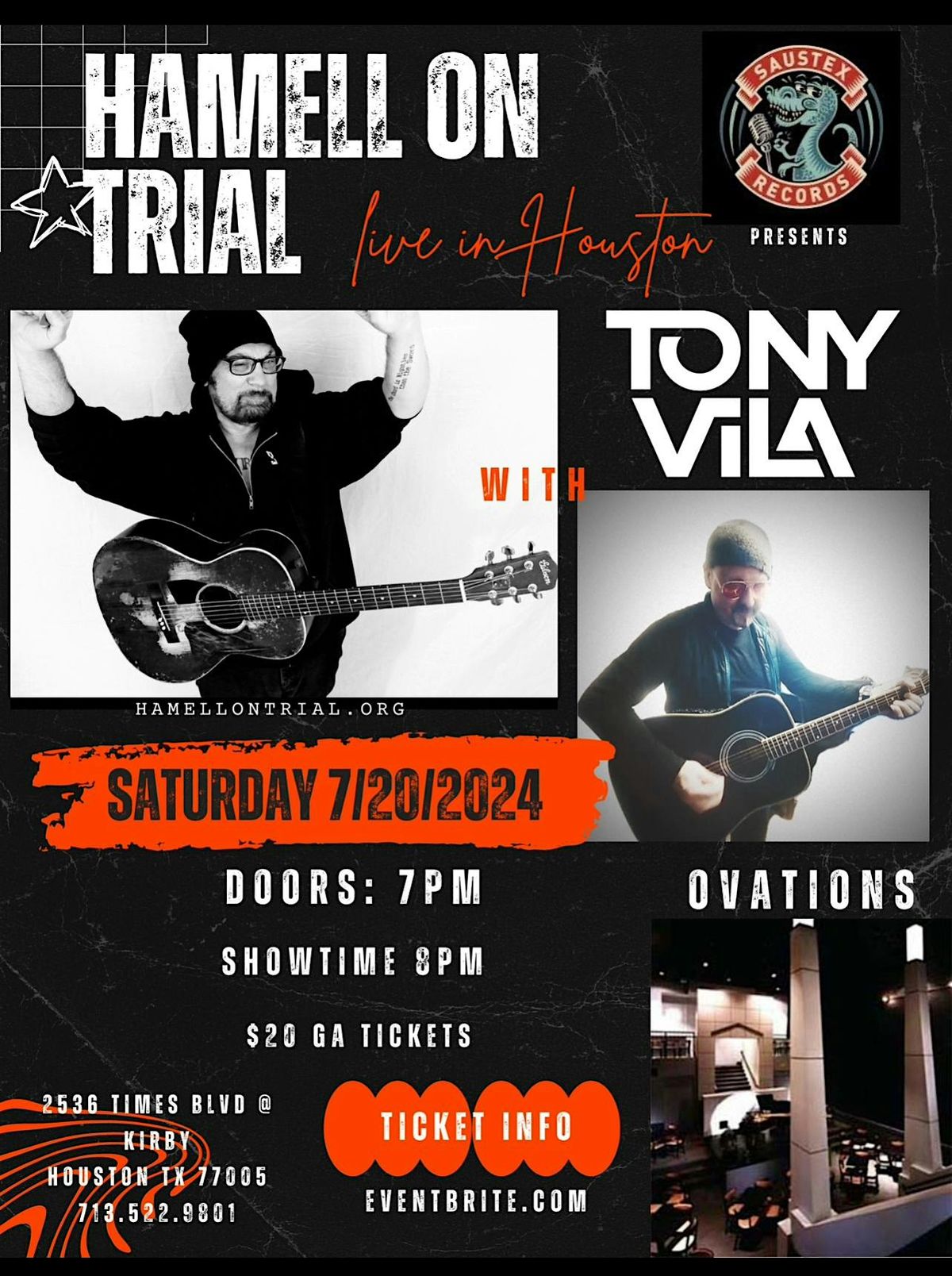 Hamell On Trial & Tony Vila in Concert at Ovations!