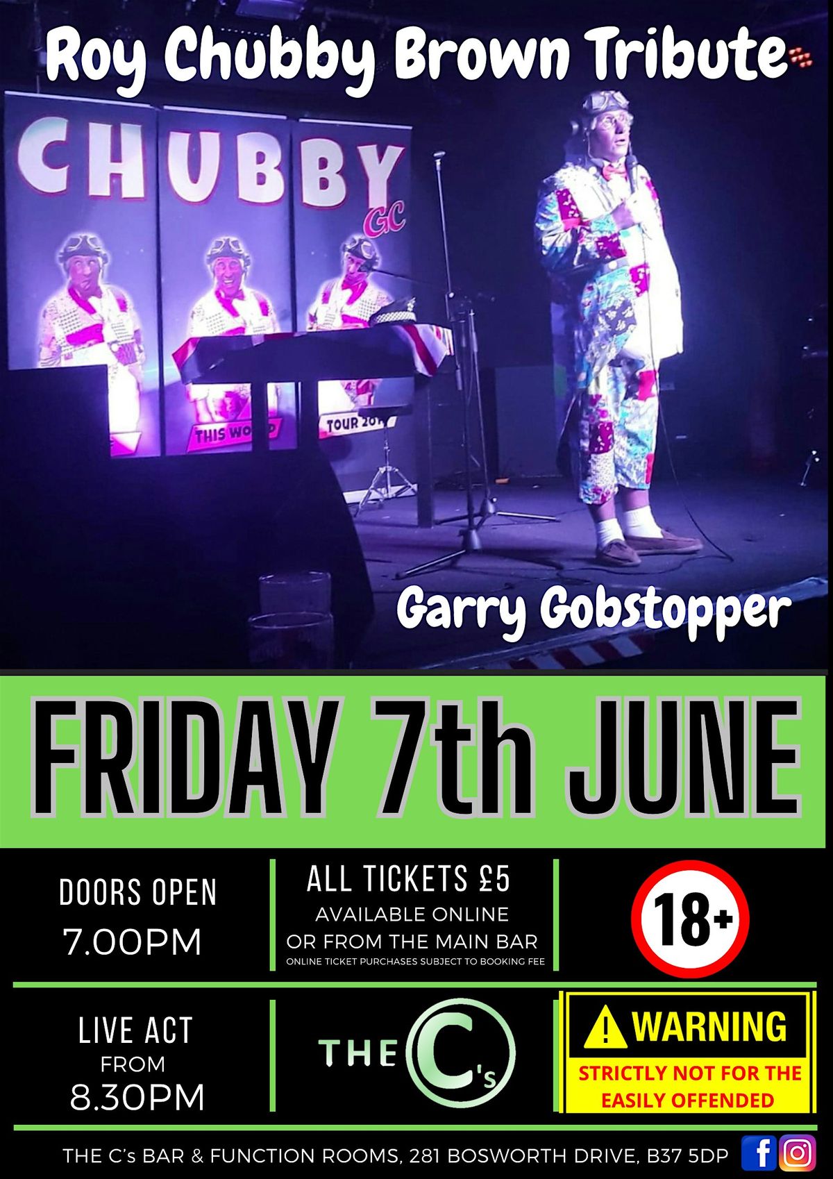 Roy Chubby Brown Tribute - Gary Gobstopper at The SJB