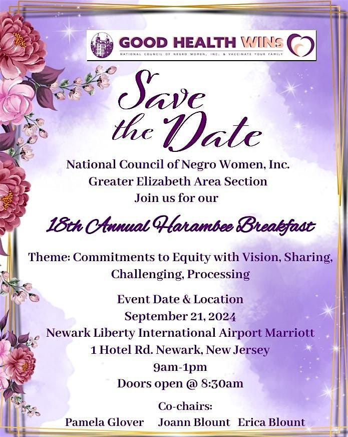 NCNW Greater Elizabeth Area Section -18th Annual Harambee Breakfast