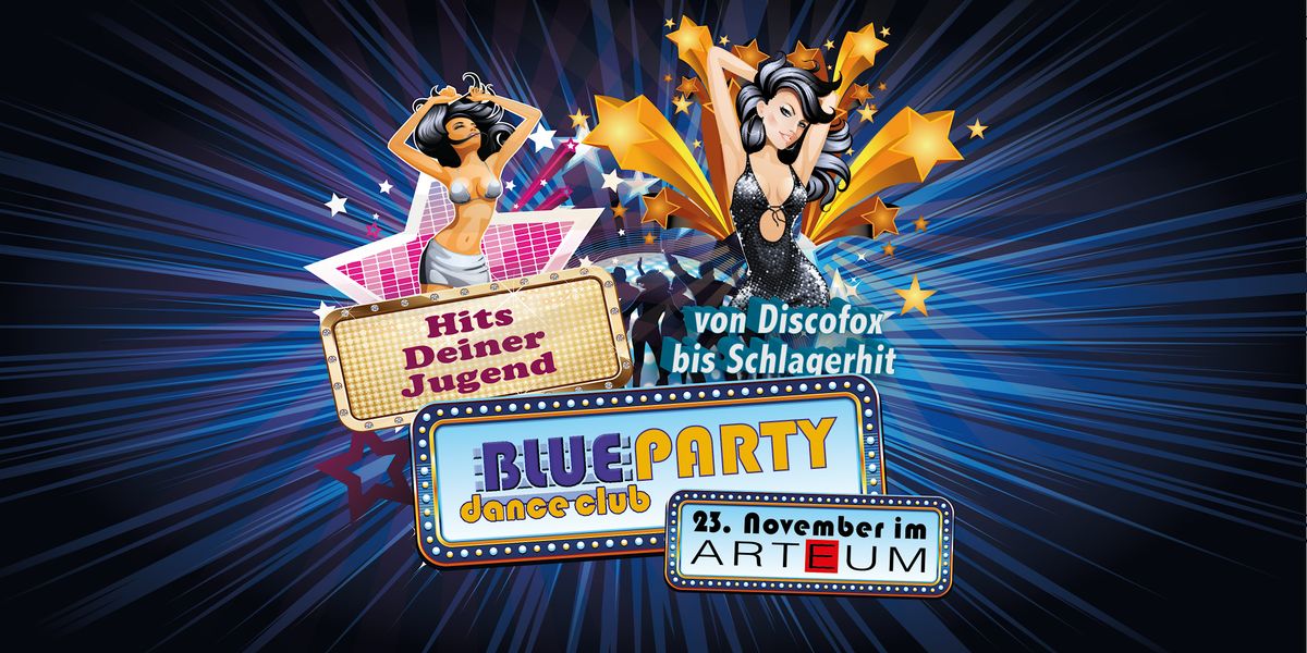 BlueParty (1x im Jahr Diskofox, Schlager, 80er, 90er)