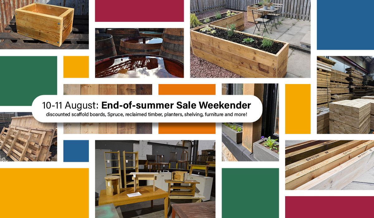Glasgow Wood summer timber & furniture sale weekender!