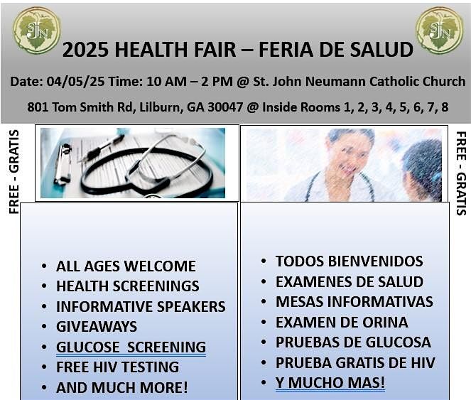 2025 St. John Neumann Catholic Church Health Fair