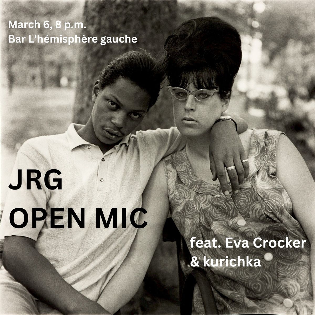 JRG "No Tight Fives" Open Mic, feat. Eva Crocker & kurichka