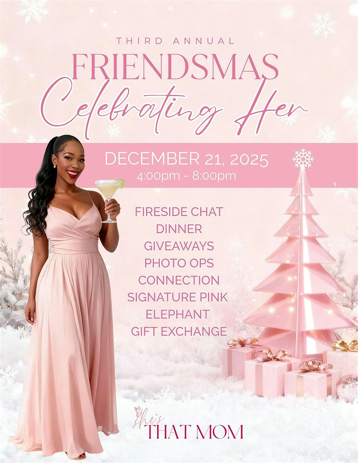 Friendsmas: Celebrating Her \u2013 Mom Holiday Event & Fireside Chat