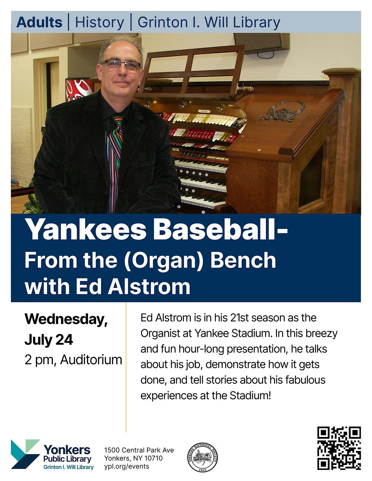 Yankees Baseball-From the (Organ) Bench with Ed Alstrom