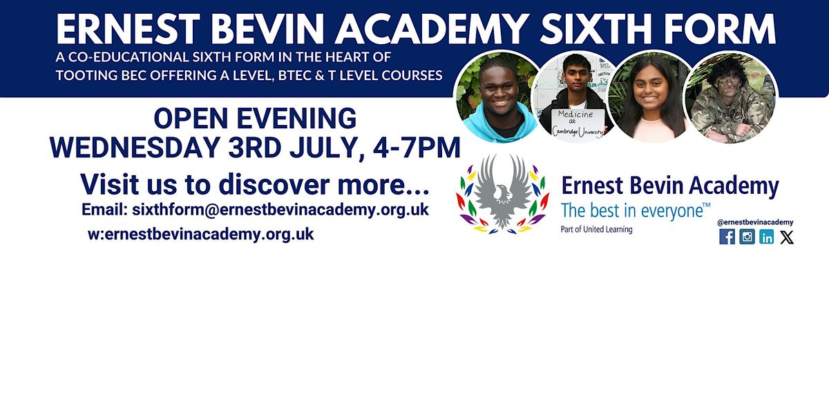 Ernest Bevin Sixth Form  - Open Evening