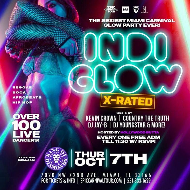 INDIGLOW X-RATED | WELCOME TO MIAMI CARNIVAL GLOW PARTY AT KOD's