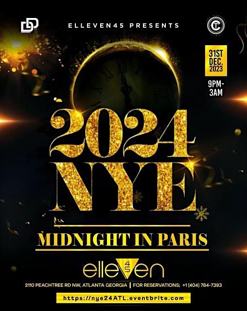 New Years Eve Midnight in Paris at Elleven 45 Lounge