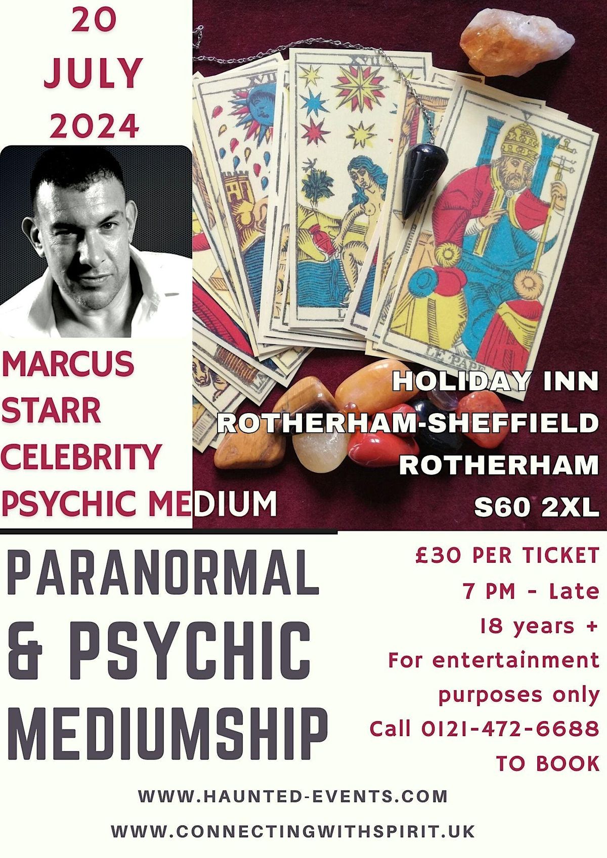 Paranormal & Mediumship with Celebrity Psychic Marcus Starr @ Rotherham