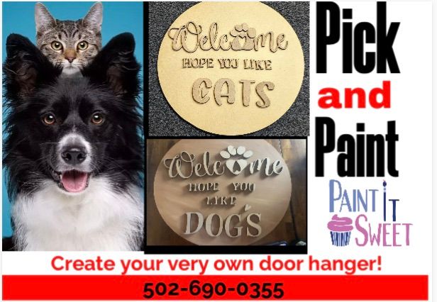 Pet Friendly DIY Door Hanger! 