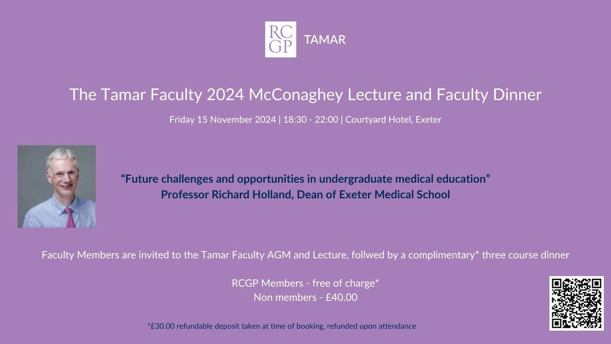 The Tamar Faculty 2024 McConaghey Lecture and Faculty dinenr