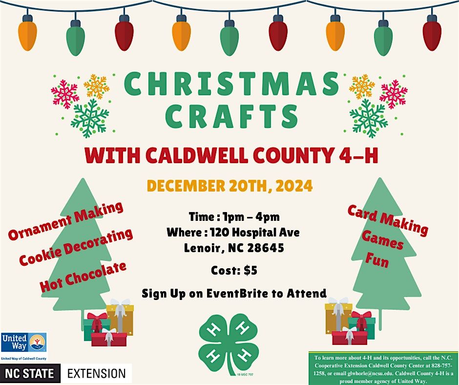 Christmas Crafts with Caldwell County 4-H