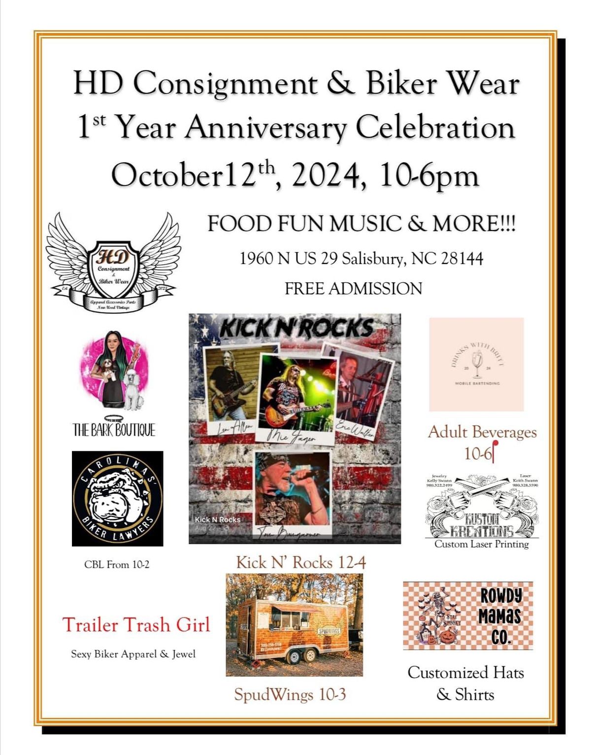 Kick N Rocks @ HD Consignment & Biker Wear 1st Anniversary Celebration