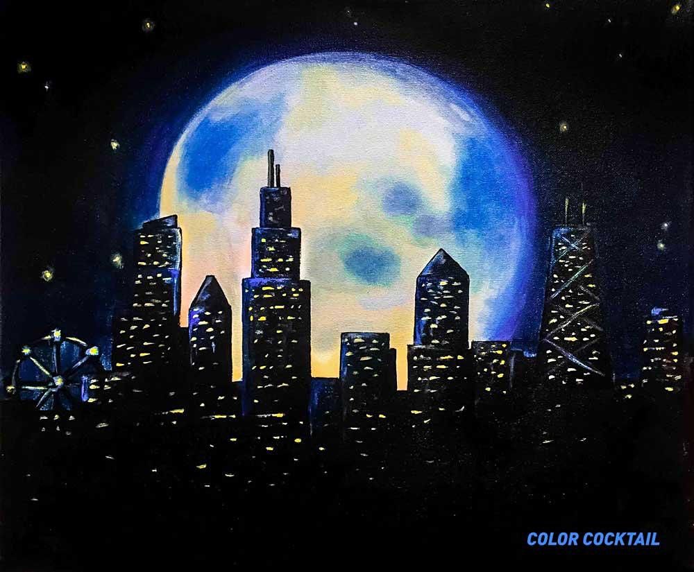 Moon Over Chicago