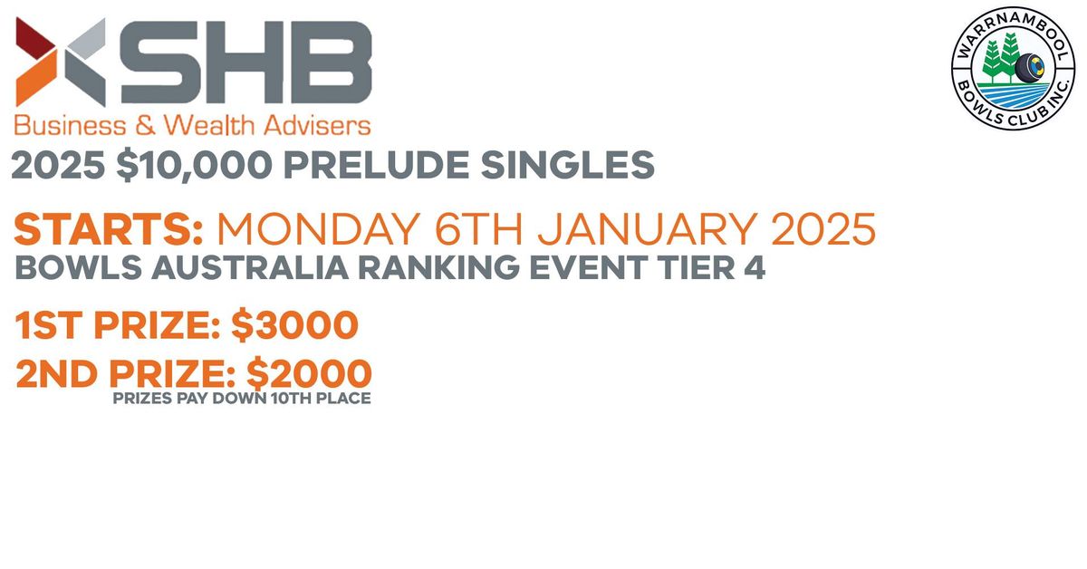 SHB X WBC $10,000 Prelude Singles Tournament 