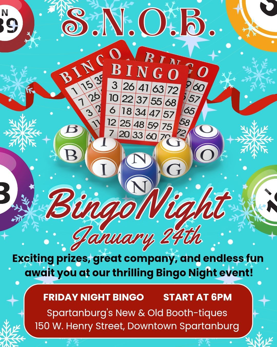 BINGO NIGHT at the S.N.O.B.