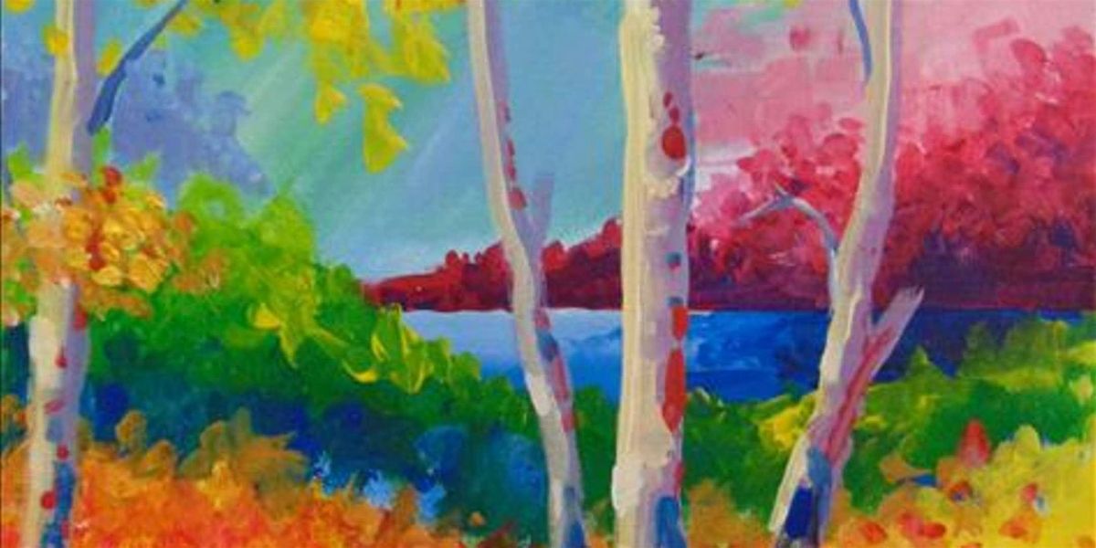Fantastic Rainbow Trees - Paint and Sip by Classpop!\u2122