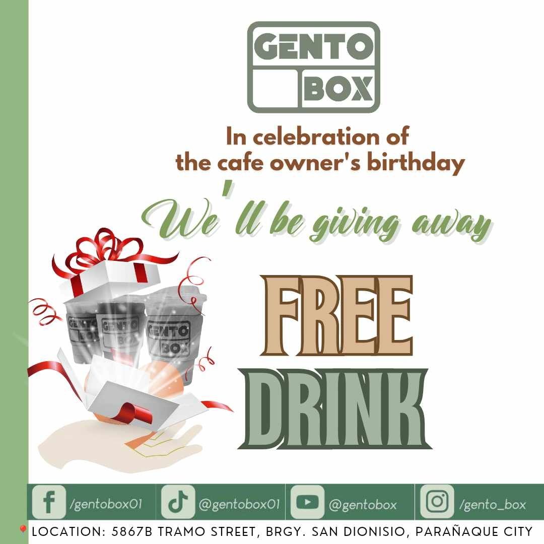 GENTOBOX Free Drink Giveaway
