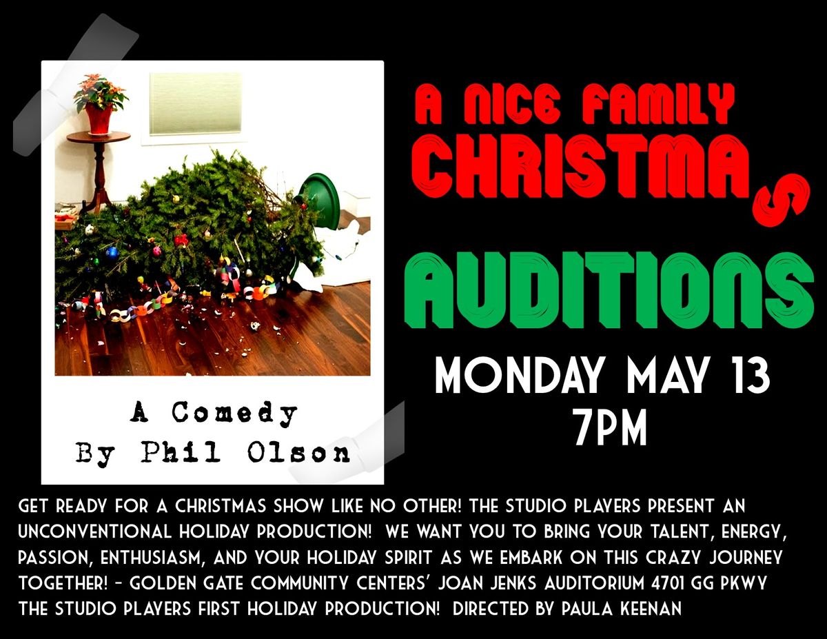 Casting - A Nice Family Christmas a comedy by Phil Olsen Directed by Paula Keenan