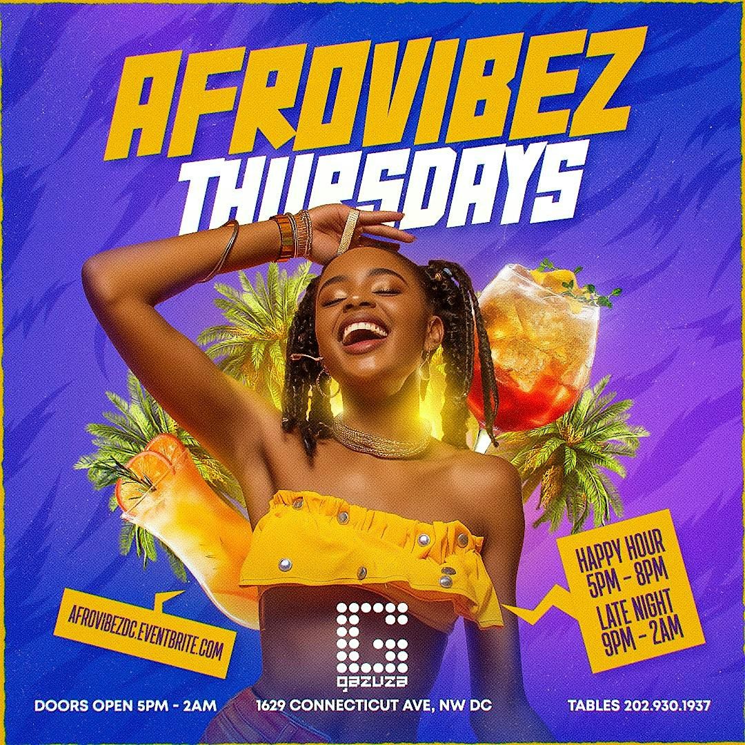 AfroVibez Thursdays at Gazuza: Happy Hour & Late Night!