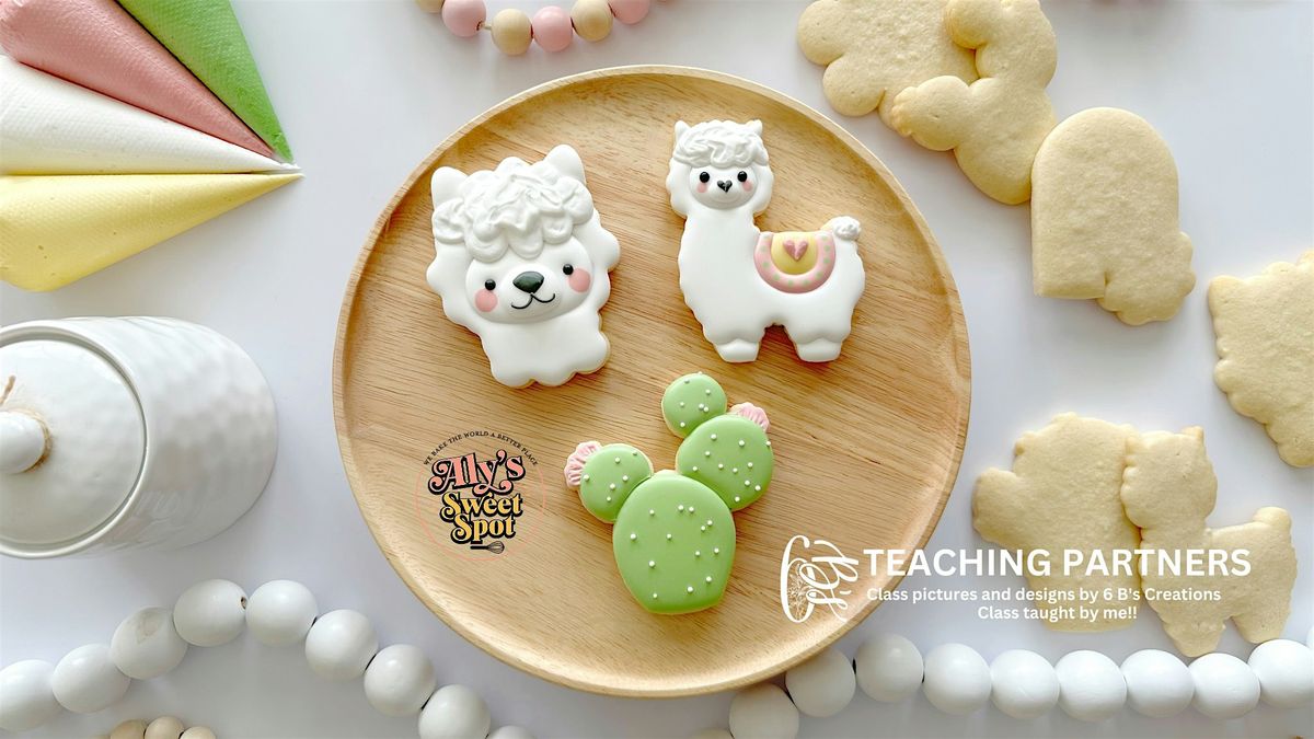 Llamas & Cacti Cookie Decorating Class - Beginner Friendly