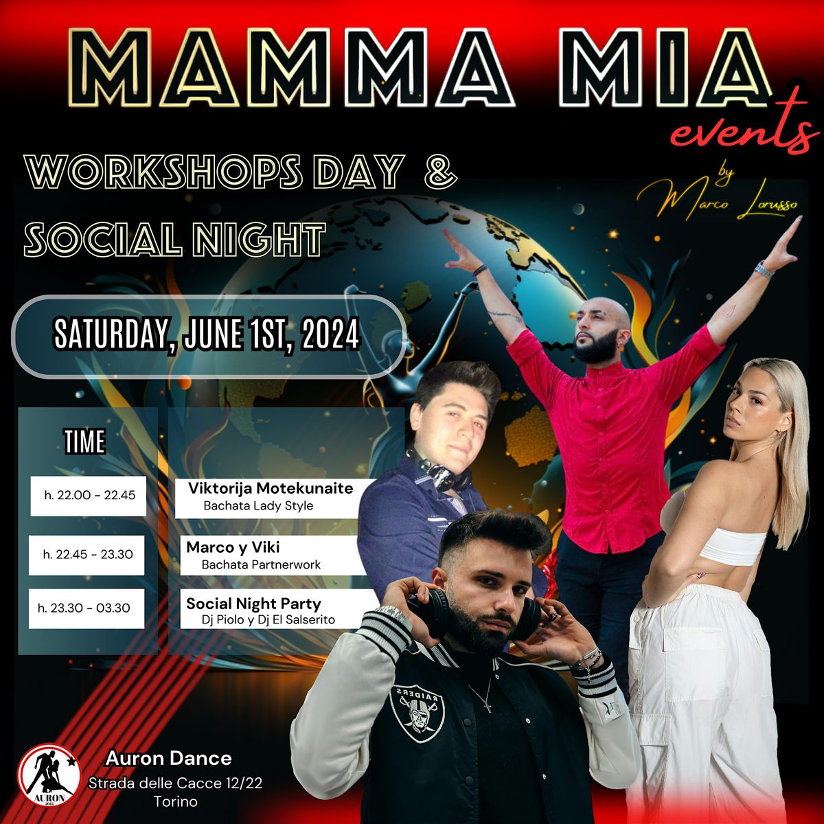 MAMMA MIA event - June 1st, 2024 - Social Night and Workshops Day