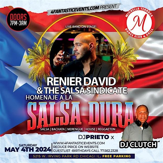 Salsa Dura Live Salsa Saturday: RENIER DAVID & THE SALSA SINDICATE