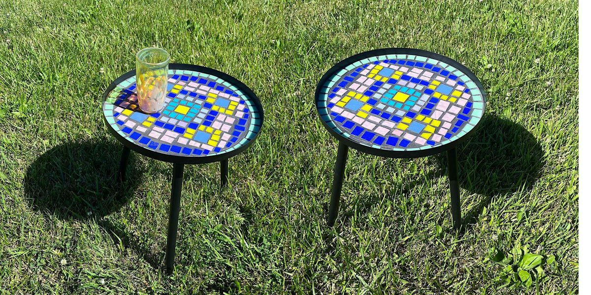 Create Your Own Glass Mosaic Side Table!