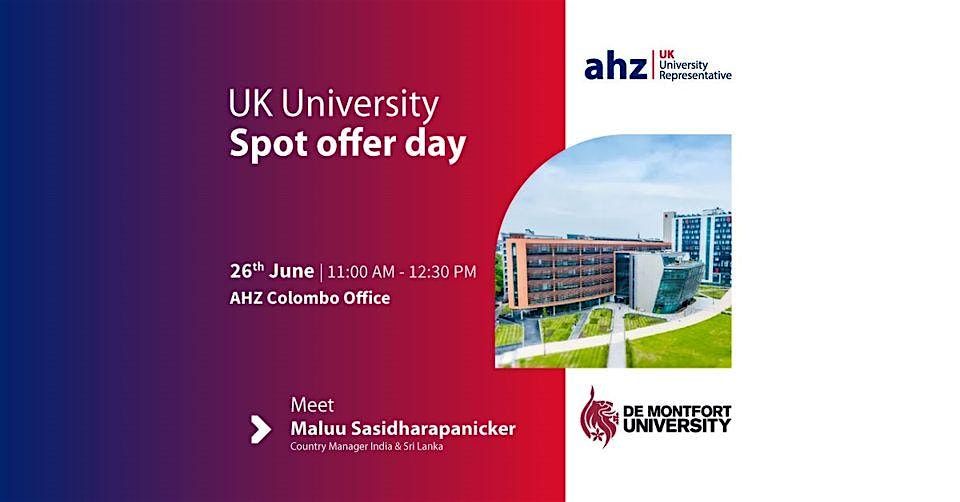UK University Spot Offer Day - AHZ Colombo Office