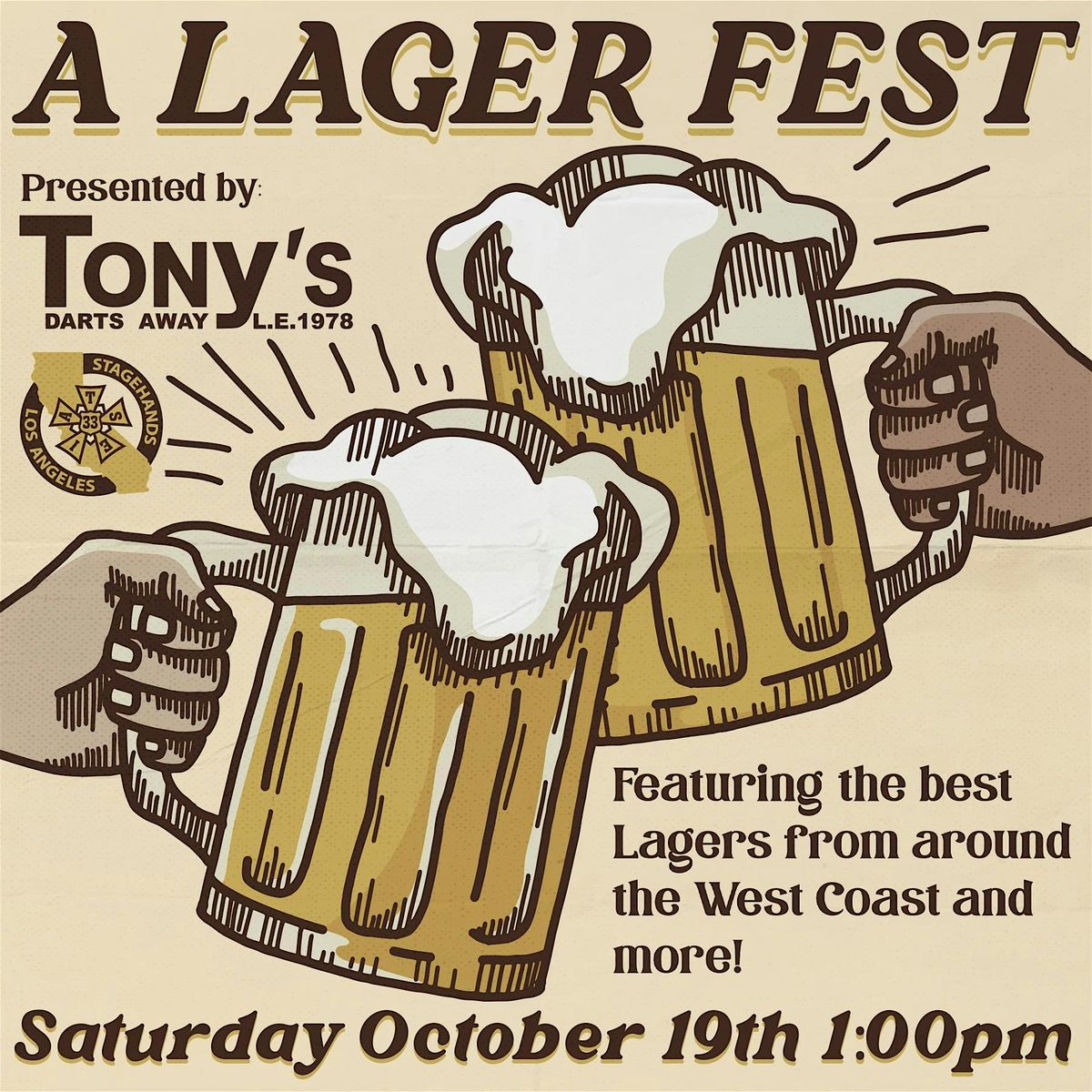 A Lager Fest: Presented by Tony's Darts Away & IATSE 33