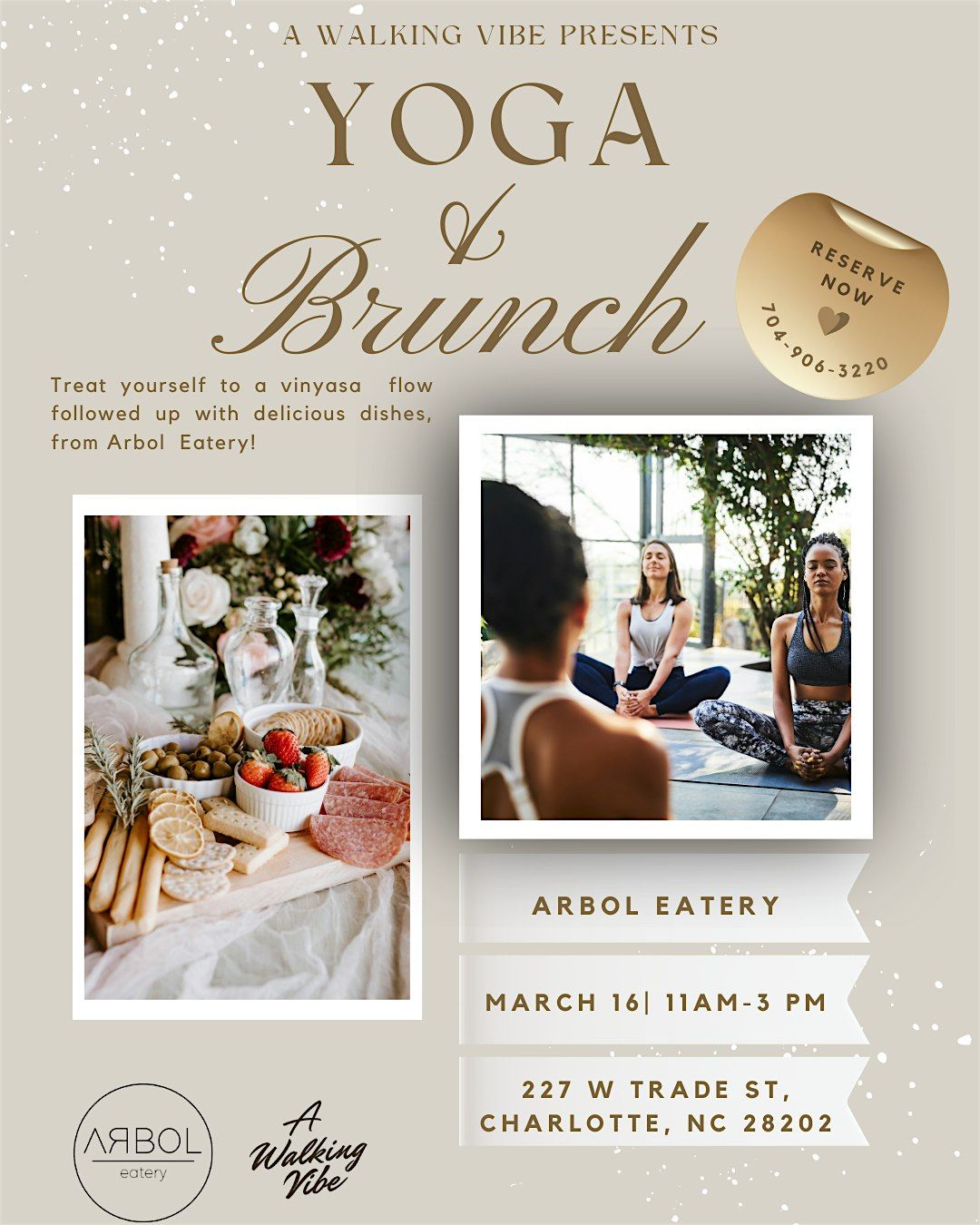A Walking Vibe Presents: Yoga and Brunch at Arbol Eatery