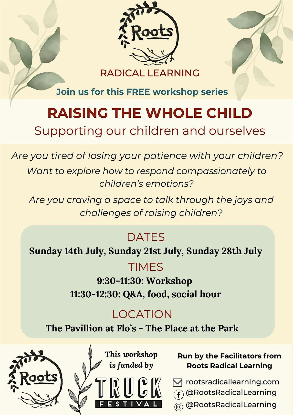 Raising the Whole Child: Supporting our children and ourselves (3 Sundays)