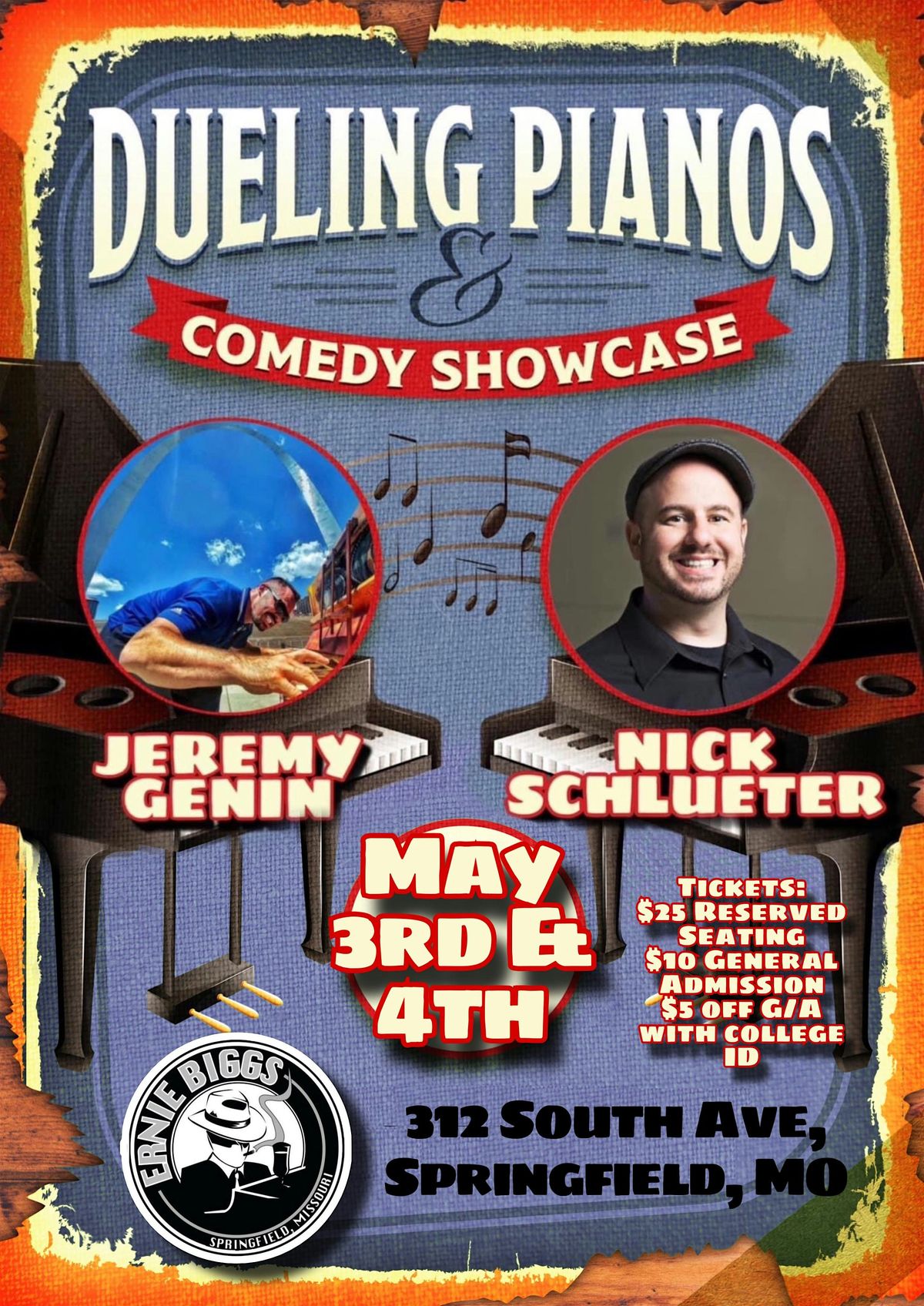 Dueling Piano and Comedy Showcase Saturday