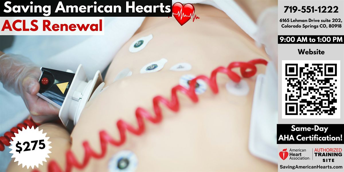 AHA ACLS Renewal Certification (Free BLS)