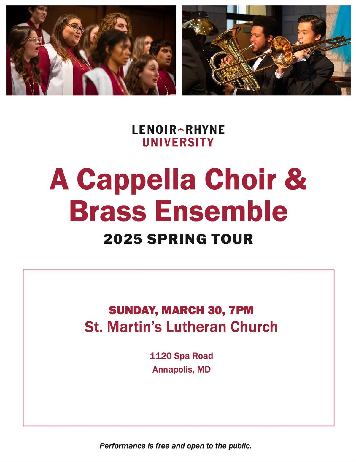 A Cappella Choir & Brass Ensemble in Annapolis, MD 