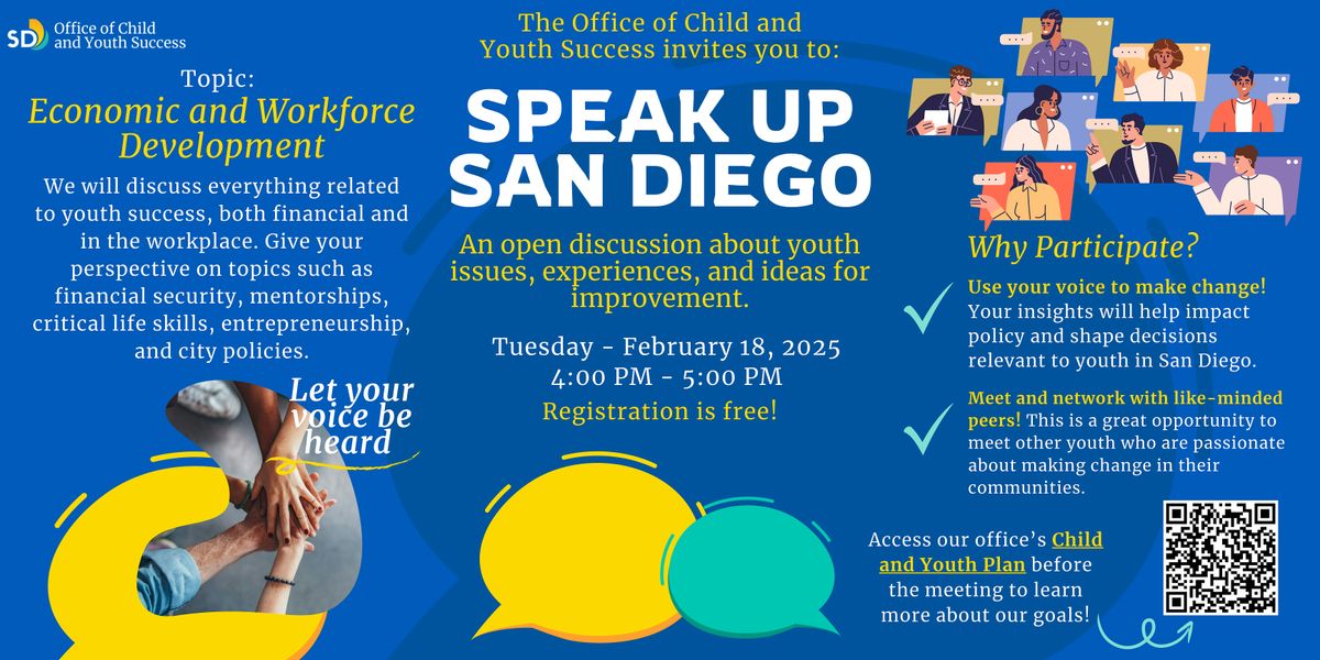 Speak Up San Diego: Economic and Workforce Development