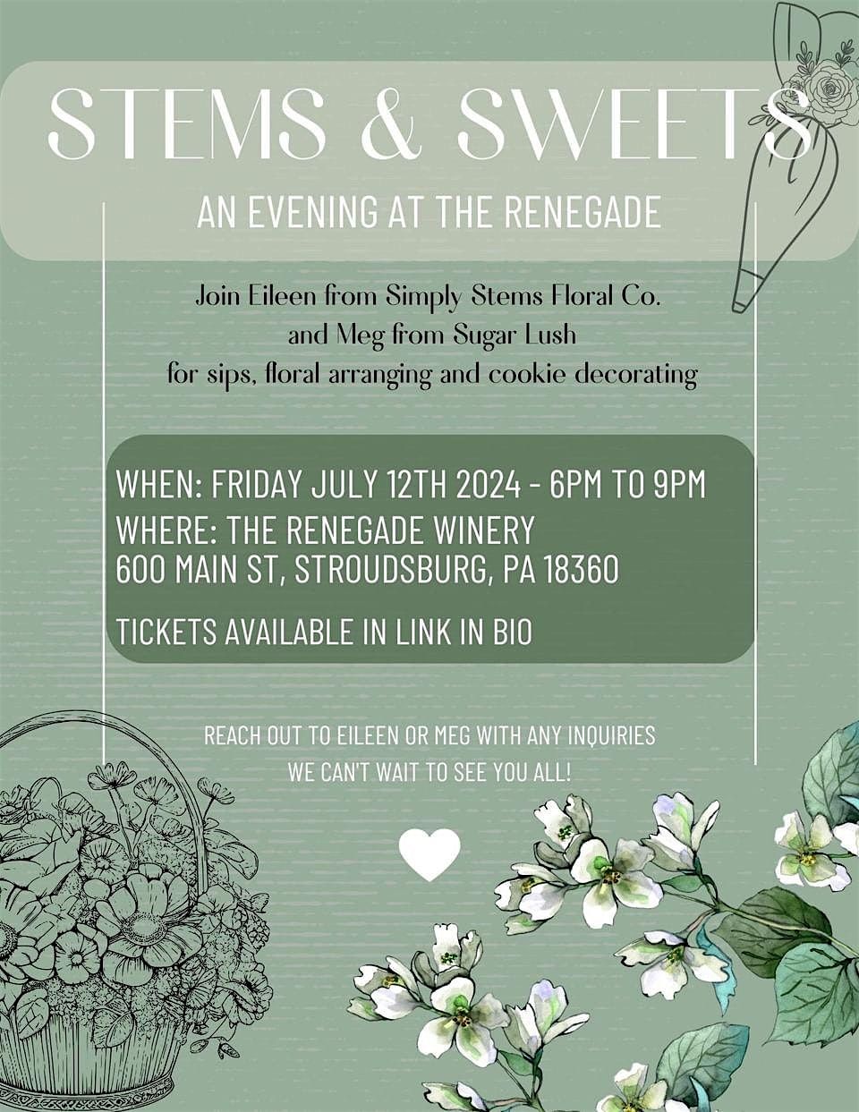 Stems and Sweets: An Evening at The Renegade