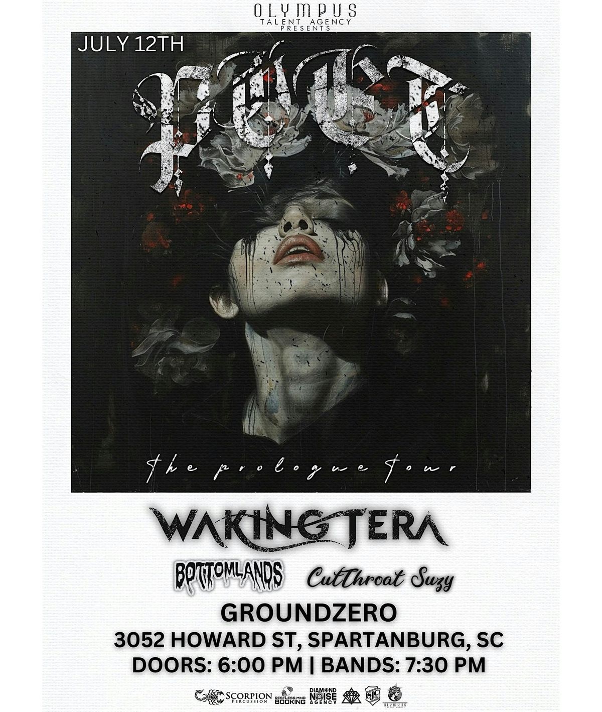 Poet the Band , Waking Tera , Bottomlands , Cut Throat Suzy July 12th