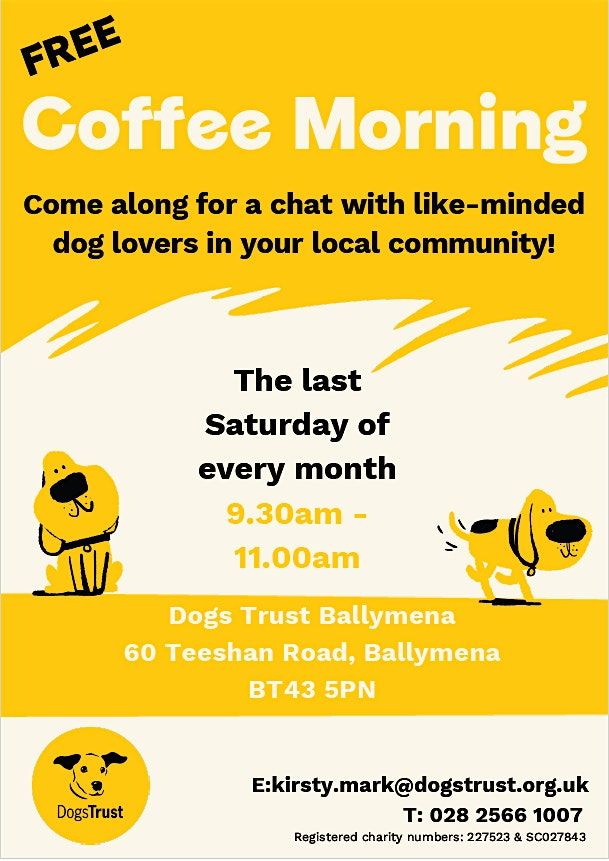 Dogs Trust Ballymena Monthly Coffee Morning