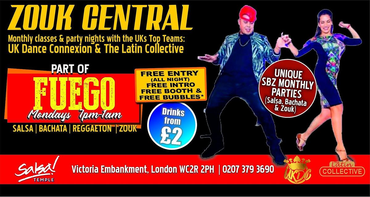 SALSA BACHATA FT. ZOUK SPECIAL FREE ENTRY FREE CLASS FREE DRINK