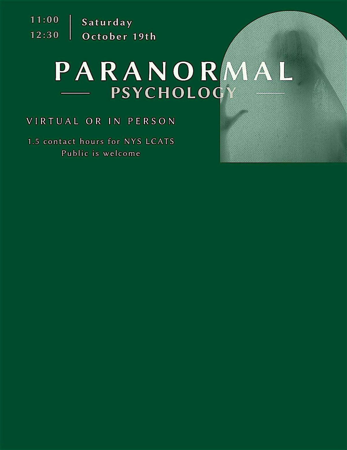 Paranormal Psychology - IN PERSON