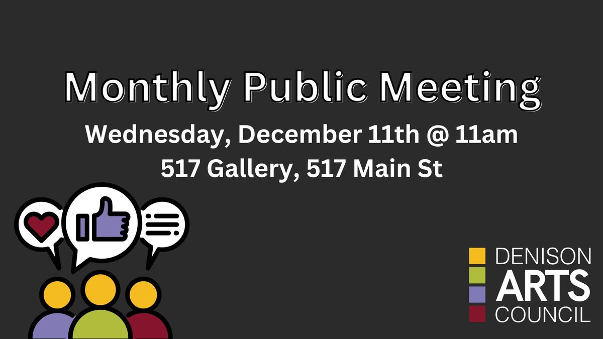 Monthly Public Meeting