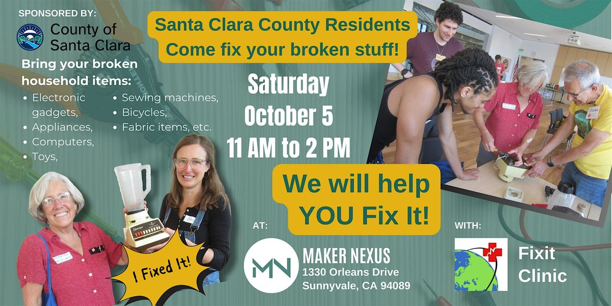 Repair Event -- A Fixit Clinic at Maker Nexus