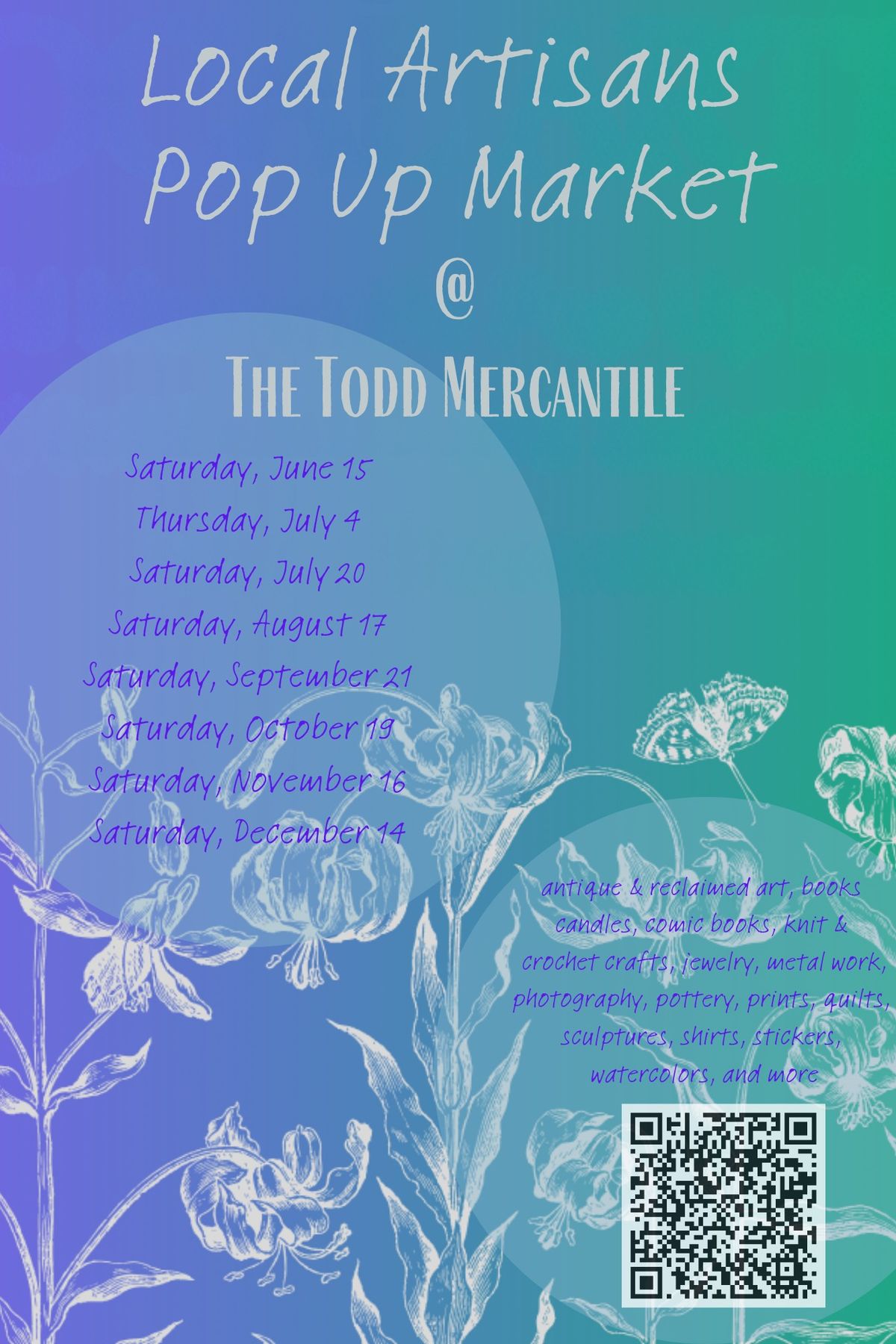 Local Artist Pop Up Market at The Todd Mercantile