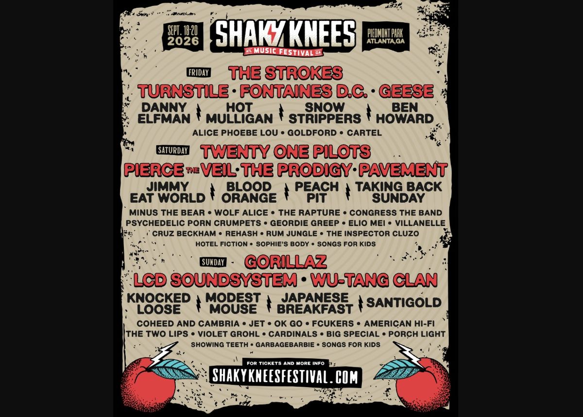 Shaky Knees Music Festival: Gorillaz LCD Soundsystem & Wu-Tang Clan - Sunday