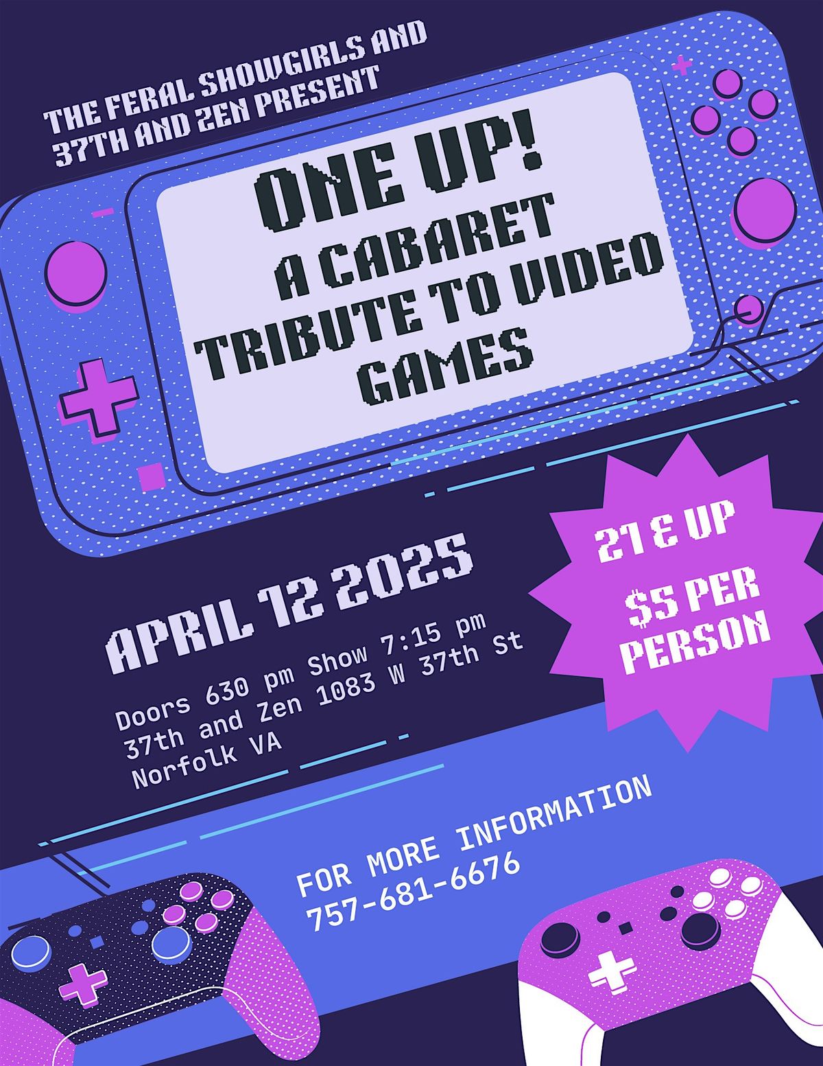 Cabaret Dinner Theater: One Up! Video Game Edition!