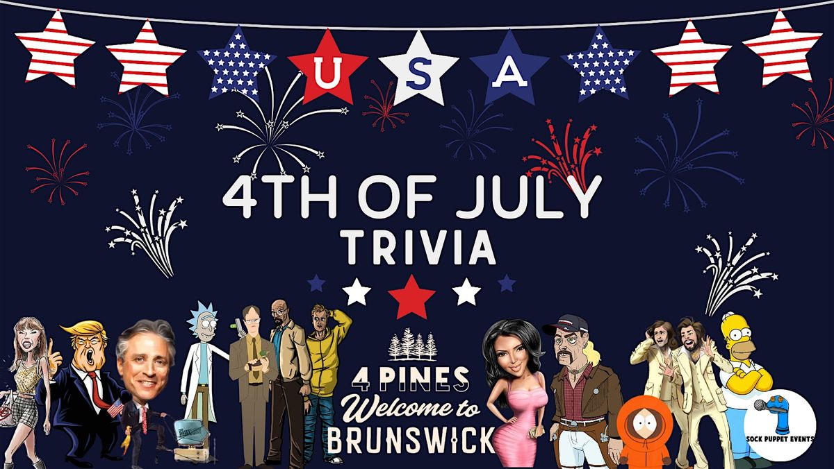 4TH JULY trivia 4 PINES BRUNSWICK