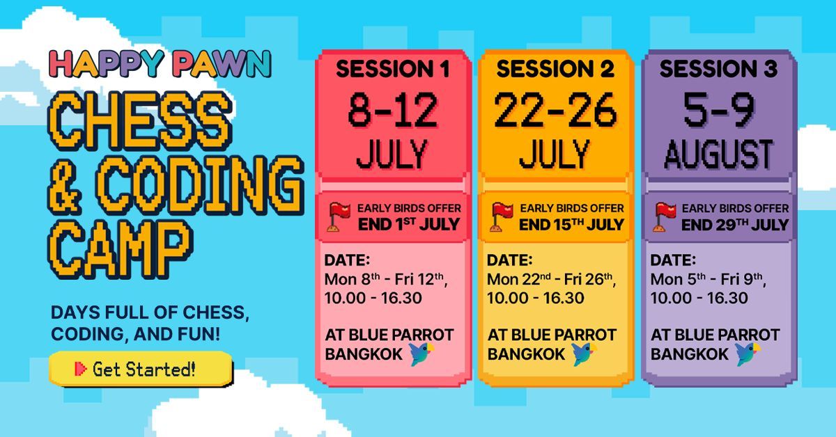 Happy Pawn Chess and Coding Camp for kids [Session 2]