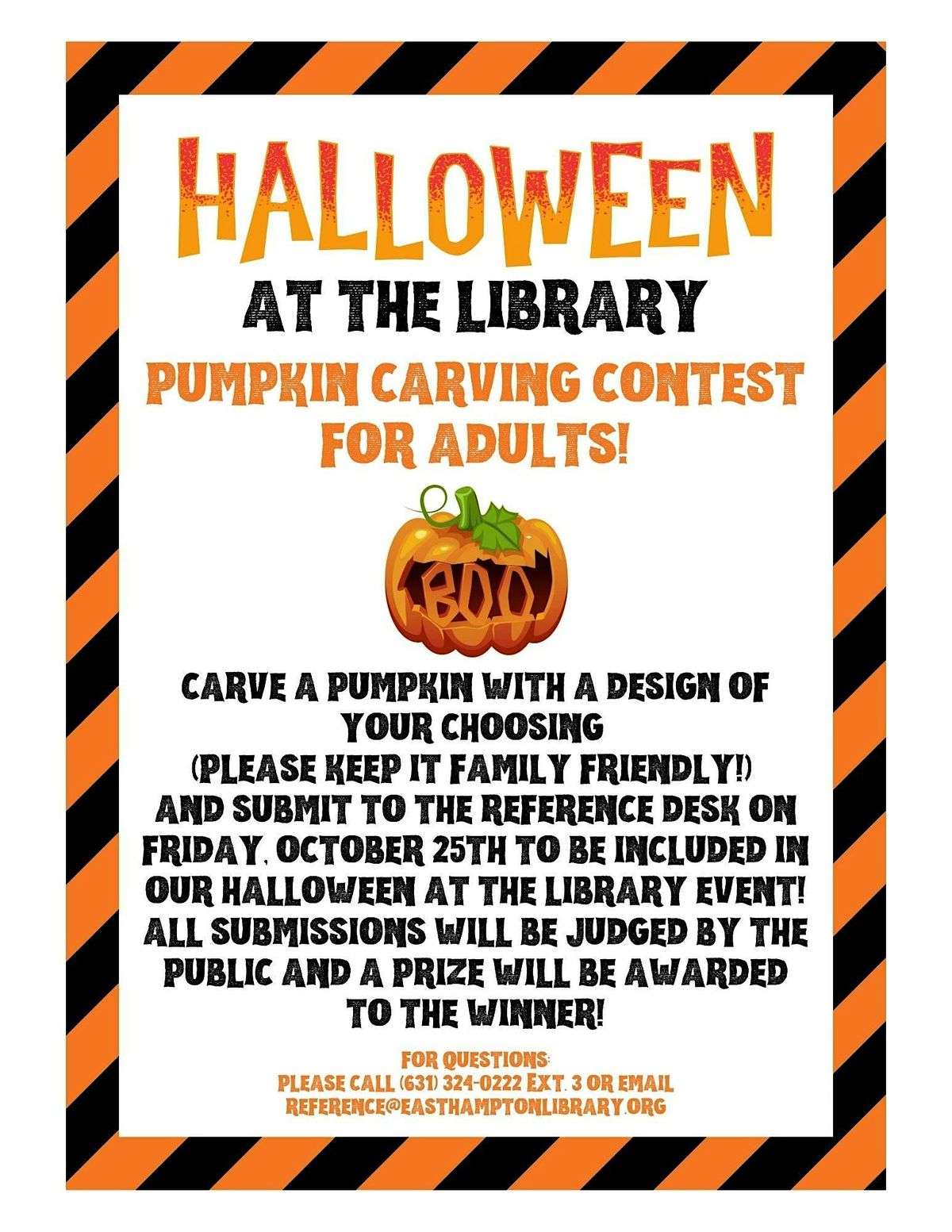 Pumpkin Carving Contest for Adults